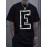 Simple and stylish E-letter printed men's round neck short sleeved T-shirt, comfortable and breathable casual sports top suitable for spring and summer vacation leisure