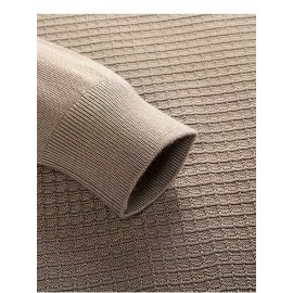 Men's Luxury Classic Plaid Sweater - Cotton Blend, Business Casual Style, Machine Washable, Round Neck for Fall/Winter