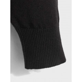 Men's Casual Solid Color Knit Sweater - Long Sleeve, Round Neck Pullover for Fall/Winter