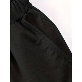 Men's Casual Athletic Joggers With Stretch Waist And Drawstring - Knitted Sport Sweatpants With Cross Print, Pockets, And Relaxed Fit