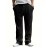 Men's Drawstring Pants Mid Waist Straight Leg Long Pants Casual Solid Color Ribbed Pants