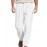 1pc Men'S Casual Wide Leg Pants - Cotton Blend, Solid Color, All-Season, Regular Fit, Slight Stretch, Woven Fabric, Mid Waist with Drawstring and Pleated Front - Versatile for Beach and Daily Wear
