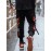 Men's Cargo Joggers, Loose Fit Tapered Leg Trousers With Straps And Ribbed Cuffs, Sports Drawstring Pants For Streetwear