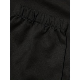 1pc Men'S Casual Polyester Drawstring Sweatpants, Solid Color, Regular Fit, Street Style with Pockets