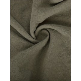 1pc Men'S Casual Linen Blend Shorts - Solid Color, Drawstring Elastic Waist, Breathable Slight Stretch Fabric, Loose Fit Beach Shorts