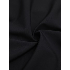 Men's Solid Shorts With Zipper Pockets, Casual Elastic Waist Drawstring Shorts For Summer