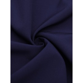 Men's Solid Shorts With Zipper Pockets, Casual Elastic Waist Drawstring Shorts For Summer