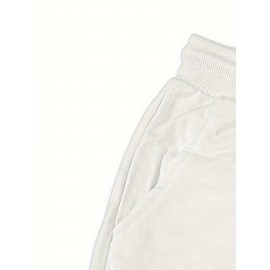 Men'S Halloween-Themed Cotton Shorts, Casual Drawstring Knit Fabric Shorts, Regular Fit, with Slight Stretch, Solid Color Design